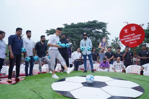 Kadirur Service Co-operative Bank’s F13 Football Academy for children was inaugurated by Suni Chhetri
